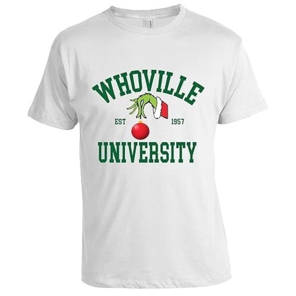 Whoville University Grinch Christmas Tshirt